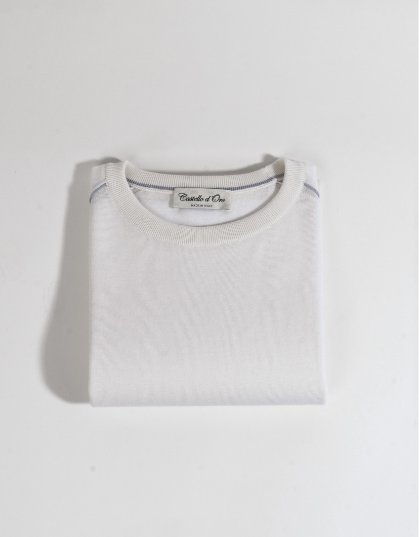 Castello d'Oro White Knitwear T-shirt   image